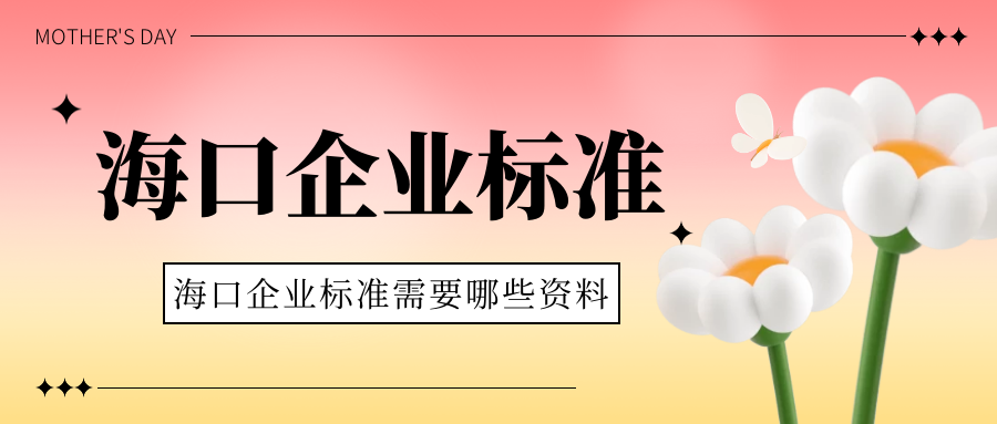 海口企业标准需要哪些资料？